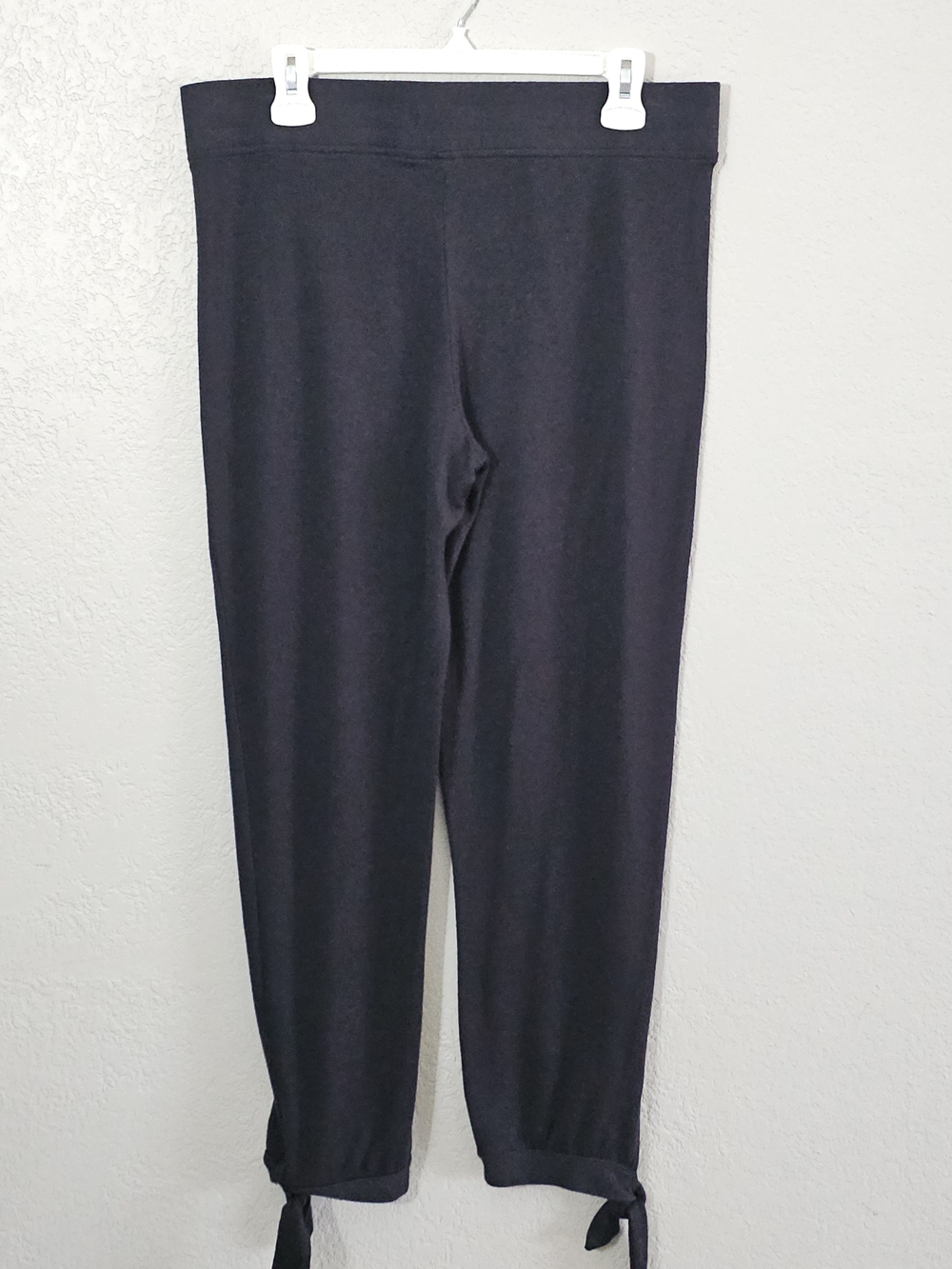 UGG Fallon Pajama Pants Womens Large Black Ties at Ankle Pull On Elastic Waist - Picture 5 of 7
